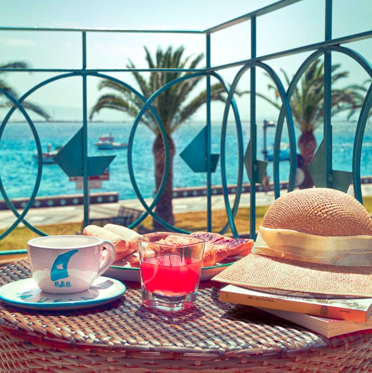 Breakfast on balcony